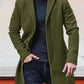 Veste de couleur unie à boucle simple pour hommes