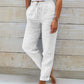💎 50% DE RÉDUCTION ! 💎 Pantalon Décontracté à Jambe Droite – Coton & Lin Respirant, Taille Élastiquée & 6 Couleurs Disponibles 🌿👖