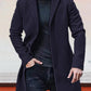 Veste de couleur unie à boucle simple pour hommes