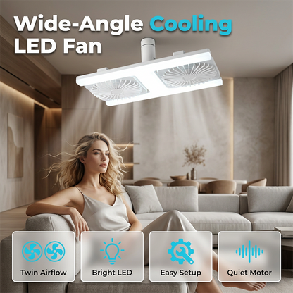 💡 -50 % pour une durée limitée ! ✨ Ventilateur de plafond LED 2-en-1 – Double refroidissement, ultra-lumineux, installation sans outils 🌀