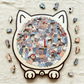 🐱Puzzle en bois représentant un chat aux couleurs Morandi, 135 pièces🎁