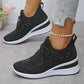 💎Chaussures de Sport Orthopédiques pour Femme – Cuir Haut de Gamme, Strass Élégants & Soutien Postural Médical✨👟