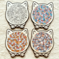 🐱Puzzle en bois représentant un chat aux couleurs Morandi, 135 pièces🎁