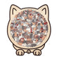 🐱Puzzle en bois représentant un chat aux couleurs Morandi, 135 pièces🎁