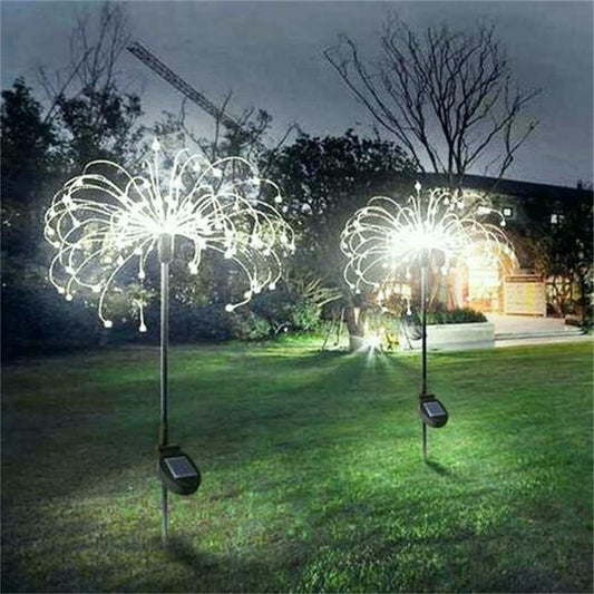 Lampe de feu d'artifice de jardin solaire étanche
