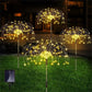 Lampe de feu d'artifice de jardin solaire étanche