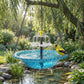 Fontaine solaire de bain d’oiseaux suspendue