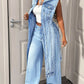 ✨ Soldes 2026 — Plus de 44 000 ventes ! 🧵 Robe Gilet en Jean Sans Manches Fente Haute Femme