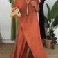 🔥Ensemble d'un top et d'un pantalon décolletés unicolores