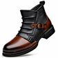 💎 50% DE RÉDUCTION ! 💎 Bottines en Cuir Véritable pour Homme – Design Bicolore, Fermeture Éclair Latérale & Semelle Antidérapante 👢✨