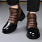 💎 50% DE RÉDUCTION ! 💎 Bottines en Cuir Véritable pour Homme – Design Bicolore, Fermeture Éclair Latérale & Semelle Antidérapante 👢✨