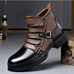 💎 50% DE RÉDUCTION ! 💎 Bottines en Cuir Véritable pour Homme – Design Bicolore, Fermeture Éclair Latérale & Semelle Antidérapante 👢✨