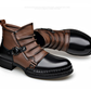 💎 50% DE RÉDUCTION ! 💎 Bottines en Cuir Véritable pour Homme – Design Bicolore, Fermeture Éclair Latérale & Semelle Antidérapante 👢✨