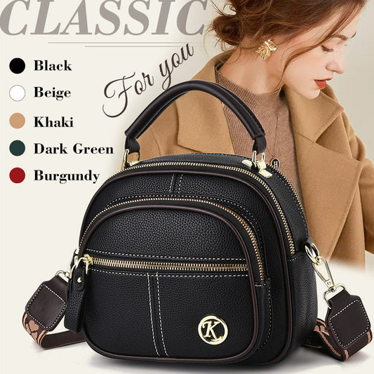 👜✨50 % de réduction 🔥Sac classique multi-compartiments à bandoulière large et ajustable en cuir