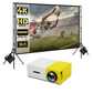 🔥 50% DE RÉDUCTION ! ✨ Écran Projection Portable Extérieur - Pliable et Réglable, Qualité 4K, Soirée Cinéma en Plein Air 🎬🌌