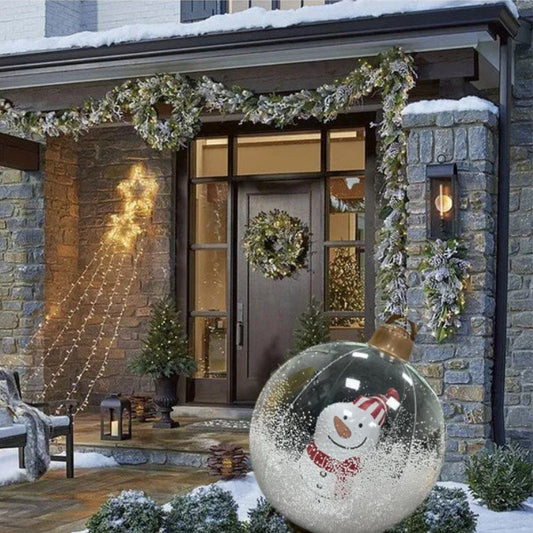 Boule décorative gonflable en PVC pour Noël en extérieur