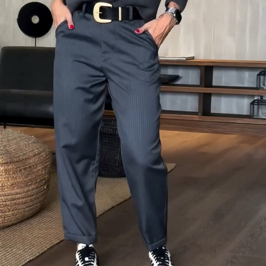 🔥Nouveau best-seller🔥Pantalon Tailleur Droit Décontracté Taille Haute pour Femmes
