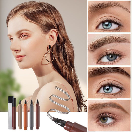 📢📢50% de réduction ! 💄✨ Stylo 4 en 1 Waterproof pour Barbe & Sourcils – Tenue 24h, Sans Bavures & 4 Teintes Naturelles 🧔‍♂️👁️