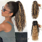 ⏳Réduction limitée de 49%🎁18 Inch Curly Wavy Frizzy Hair Extension with Ponytail