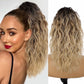 ⏳Réduction limitée de 49%🎁18 Inch Curly Wavy Frizzy Hair Extension with Ponytail