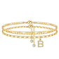 💐50% DE RÉDUCTION ! Bracelet de Cheville 2 Pièces – Style Superposé Tendance 💃🌟【Prix Exceptionnel】