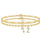 💐50% DE RÉDUCTION ! Bracelet de Cheville 2 Pièces – Style Superposé Tendance 💃🌟【Prix Exceptionnel】