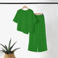 💃✨👕 PROMO -50% ! Ensemble Deux Pièces pour Femme – Top Ourlet Asymétrique & Pantalon Large, Look Moderne & Confortable