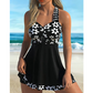 Maillots de bain Tankini à imprimé floral pour femmes avec caleçon de bain