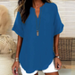 👕 50% DE RÉDUCTION! 🌸 Top Ample Uni à Manches Courtes – Tissu Léger, Coupe Décontractée & Polyvalent ✨