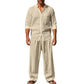 👔 PROMO LIMITÉE 50% DE RÉDUCTION ! ✨ Ensemble Homme – Chemise & Pantalon, Lin, Respirant ✨
