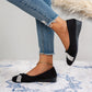 Chaussures compensées légères et tendance pour femmes avec strass