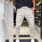 Pantalon décontracté extensible de haute qualité pour homme, couleur unie