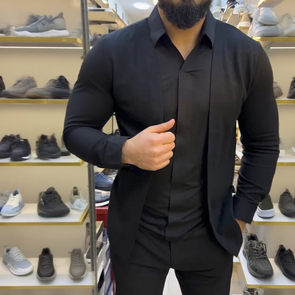 📢📢50 % de réduction！！！Chemise deux pièces pour homme - Confort & Élégance Inégalés