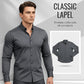 📢50% de réduction！！！📍Chemise Boutonnée à Manches Longues à Col Revers de Couleur Unie pour Homme