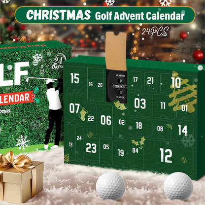🎄⛳️ Calendrier de l'Avent de Noël du golfeur, 24 pièces – Une surprise golfique chaque jour !