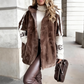 Manteau Décontracté à Capuche Zippé en Peluche pour Femme