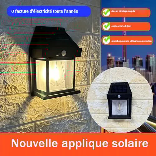 🎉VENTE LIMITÉE 50 % DE RÉDUCTION🎉Applique murale solaire à détecteur de mouvement en tungstène