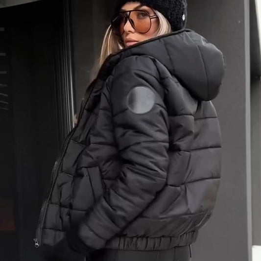 Veste chaude décontractée à capuche pour femme