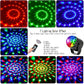 🔥Boule disco LED rotative – Effet RGB stroboscopique, branchement E27 instantané, consommation ultra-faible (1W) !
