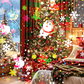 Projecteur lumineux rotatif à LED avec motifs de Noël