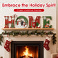 📢📢50 % de réduction !!!🎅Décoration murale en bois pour Noël avec lettres - HOME/JOY