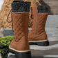 📢📢55 % de réduction !!!🎅Bottes d'hiver matelassées mi-mollet pour femmes avec fermeture éclair latérale