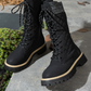 📢📢55 % de réduction !!!🎅Bottes d'hiver matelassées mi-mollet pour femmes avec fermeture éclair latérale