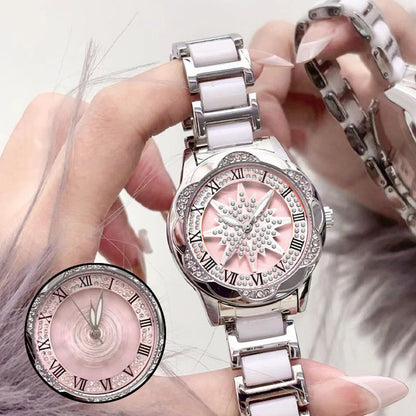 📢📢50 % de réduction !!!  💖 Montre à quartz pour femme avec strass
