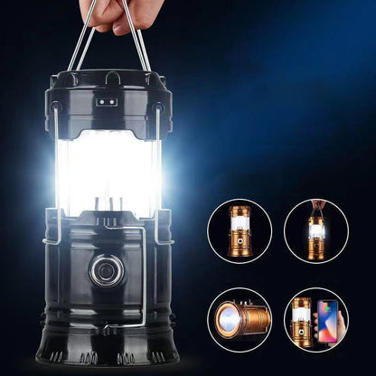Lampe de camping rétractable à énergie solaire