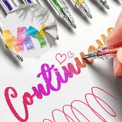 🎁Dernier jour de soldes 49 % de réduction ✨ Set de stylos gel pailletés