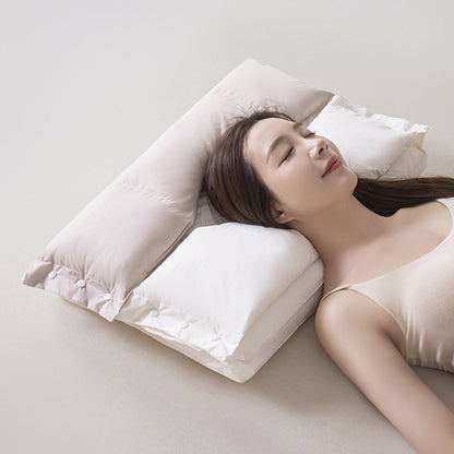 😴 PROMO FLASH : 50% DE RÉDUCTION ! Oreiller Cervical Double Couche – Hauteur Ajustable & Tissu Anti-Bactérien for un Sommeil Sain et un Soutien Précis ✨🛏️