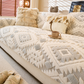 Housse de canapé moderne géométrique en peluche