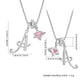 Collier avec initiale et breloque cœur rose