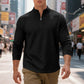 Sweat-shirt à col zippé 1/4 pour homme, en jacquard.